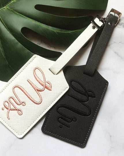 Mr and mrs passport covers and luggage tags gift set，Honeymoon embroidery Travel Luggage Tags Passport Cover for Wedding Bridal Shower Gift