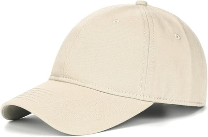 Zylioo XL XXL Oversize Baseball Cap, 100% Cotton Adjustable Dad Hat for Big Heads 23.5"-25.5", Soft Crown Large Size Cap