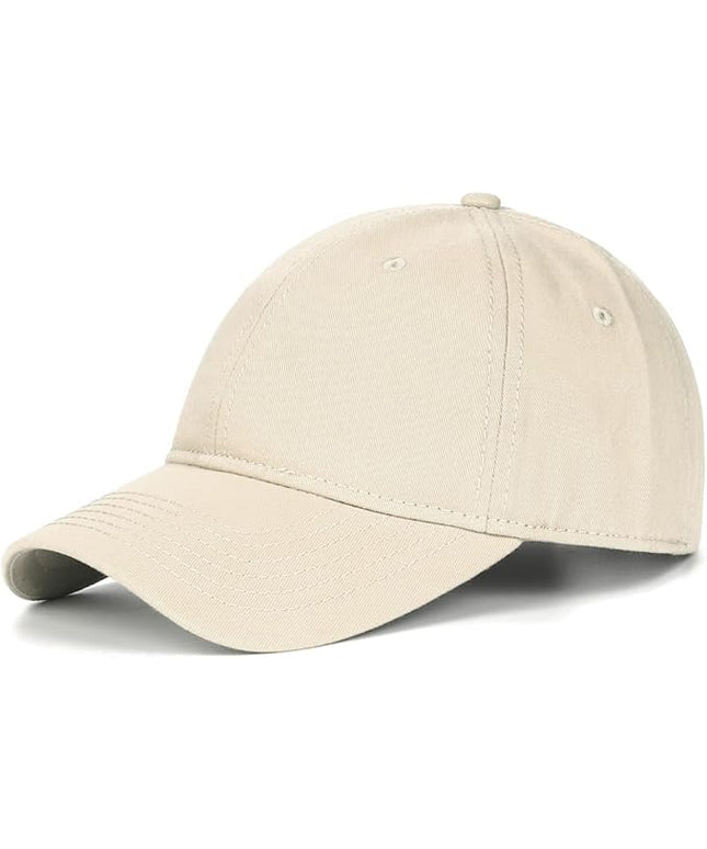 Zylioo XL XXL Oversize Baseball Cap, 100% Cotton Adjustable Dad Hat for Big Heads 23.5"-25.5", Soft Crown Large Size Cap