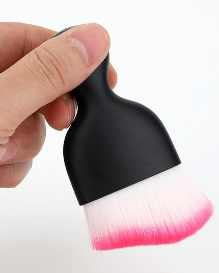 Car Detailing Brush, Soft Bristle Cleaning Brush, Scratch-Free Auto Duster Tool for Dashboard, Air Vents, Leather & Interior Cleaning (Black&Rose)