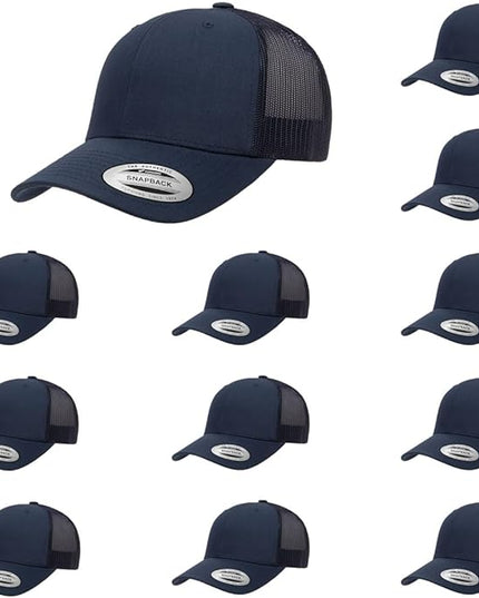 Yupoong Classic Premium Mesh 6 Panel Retro Trucker Cap | Mid Profile Snapback | OSFA | Bulk Pack Available