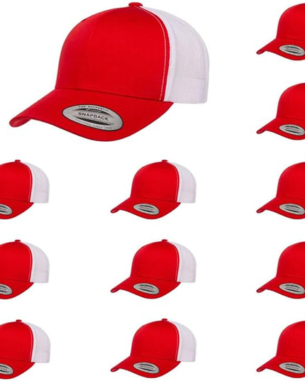 Yupoong Classic Premium Mesh 6 Panel Retro Trucker Cap | Mid Profile Snapback | OSFA | Bulk Pack Available