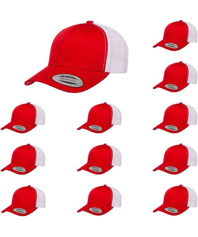 Yupoong Classic Premium Mesh 6 Panel Retro Trucker Cap | Mid Profile Snapback | OSFA | Bulk Pack Available