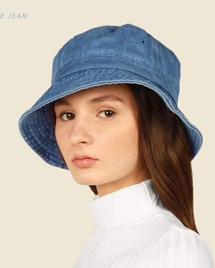 Hot Summer Bucket Hat - Trendy Cotton Sun Hat for Beach, Golf, Fishing - Fun Outdoor Vacation Boonie for Men and Women