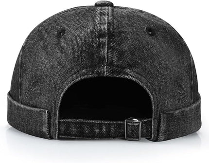 Brimless Hat for Men Women Docker Cap Vintage Sailor Beanie Cap