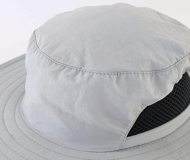 LLmoway Kids Sun Protection Hat Quick Dry Adjustable Wide Brim Mesh Bucket Hat