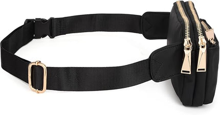 UTO Fanny Pack for Women Crossbody Trendy Fashion Belt Purse Chest Waist Hip Bumbag for Outdoor Shopping Travel Hiking