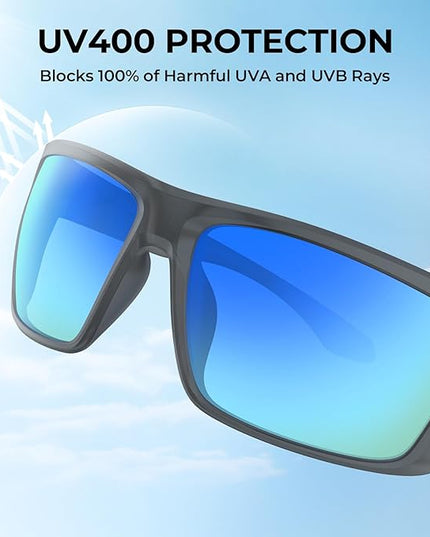 KastKing Huzzah Polarized Sport Sunglasses for Men and Women, Ideal for Driving Fishing Cycling and Running,UV Protection
