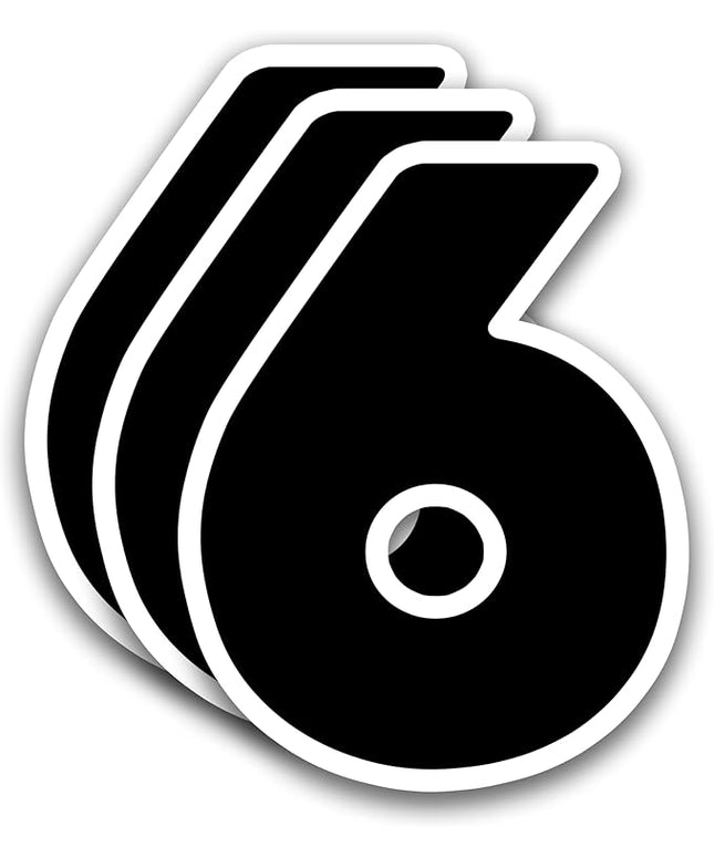 (3Pcs) Number 6 Matching 67 Meme Stickers Funny Six Seven 6 7 Meme Vinyl Decals Waterproof for Laptop, Water Bottle, Phone Case, Tumbler, Helmet, Scrapbooking, 3" x 2.3"