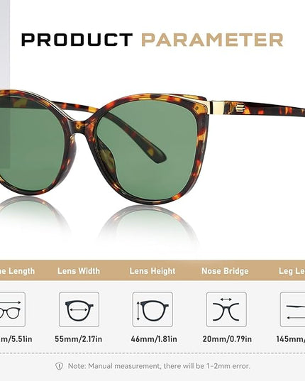 Trendy Cat Eye Sunglasses for Women Fashion Cateye UV400 Protection Glasses CL22017