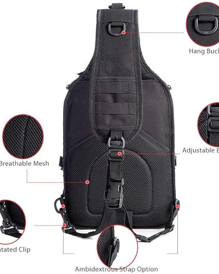 HAOMUK Tactical Sling Bag Pack Military Rover Shoulder Sling Backpack EDC Molle Assault Range Bag