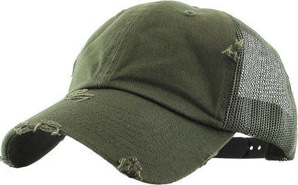 KBETHOS Vintage Washed Distressed Cotton Dad Hat Baseball Cap Adjustable Polo Trucker Unisex Style Headwear