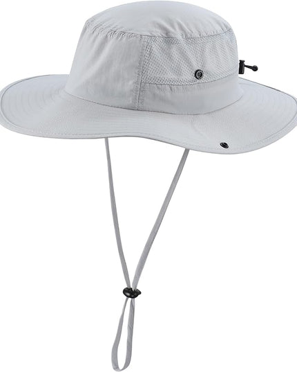 Home Prefer UPF50+ Mens Sun Hat Wide Brim Womens UV Protection Beach Bucket Hat for Fishing Hiking Snap Up Cowboy Hat
