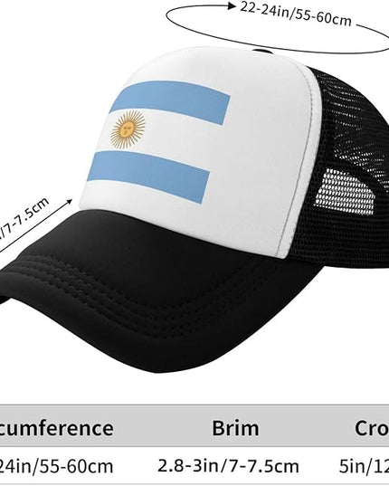 Cute Flag Baseball Cap for Men Women Mesh Trucker Hat Adjustable Patriotic Snapback Baseball Hat for Sports Running