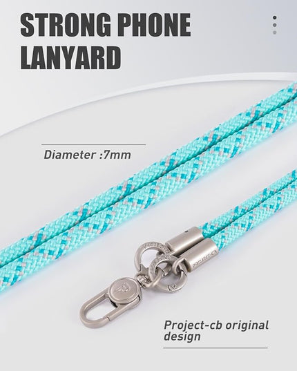 project-cb Phone Lanyard×1,Phone Tether Tab×2, Crossbody Cell Phone Lanyard,Rope Lanyard,Universal Adjustable Phone Strap(Verdant-S)