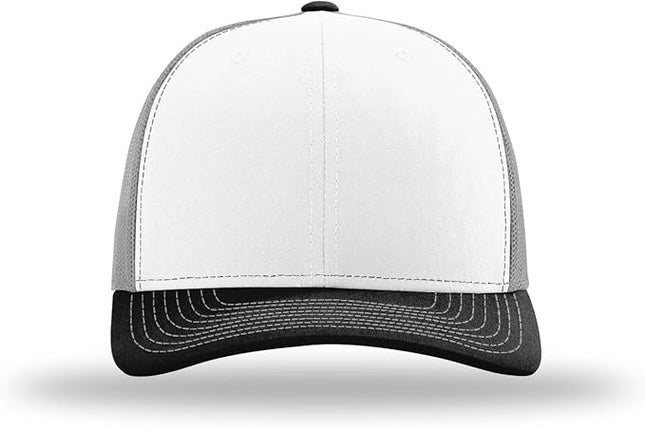 Richardson 112 Trucker Hat - Premium Adjustable Snapback Hat - Structured Six Panel Richardson Blank Caps