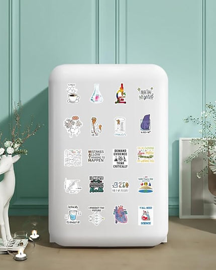 106pcs Math & Science Stickers - Funny Gifts for Women & Men, Vinyl Stickers for Laptops, Water Bottles & Notebooks
