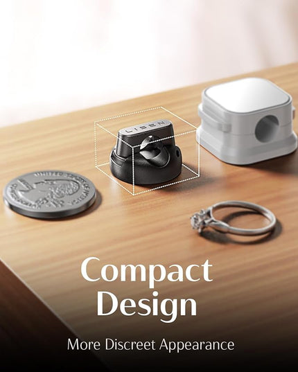 8 Pack Charging Cord Organizer [1S Click-in] LISEN Magnetic Charging Cord Holder, Easy Open Cable Holder with Strong Adhesive, Cable Management Clips Neatly for Nightstand, Desk, Home, Office, Car