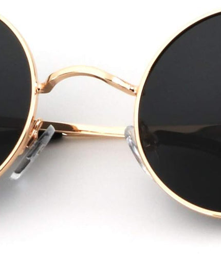 KALIYADI Round Polarized Sunglasses for Men Women Retro Metal Hippie Circle Style Sun Glasses UV Protection