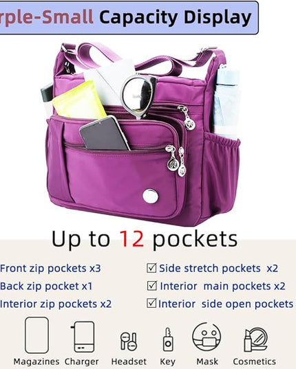 MINTEGRA Women Shoulder Handbag Roomy Multiple Pockets Bag Ladies Crossbody Purse Fashion Tote Top Handle Satchel