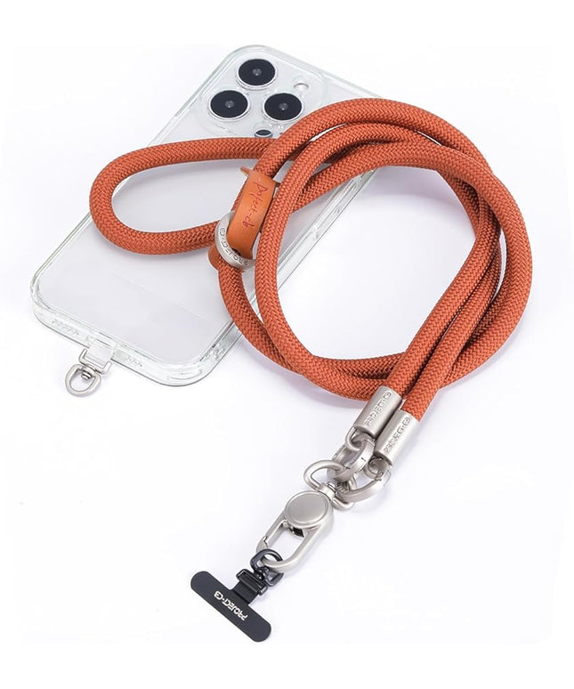 project-cb Phone Lanyard×1,Phone Tether Tab×2, Crossbody Cell Phone Lanyard,Rope Lanyard,Universal Adjustable Phone Strap (Brown-S)