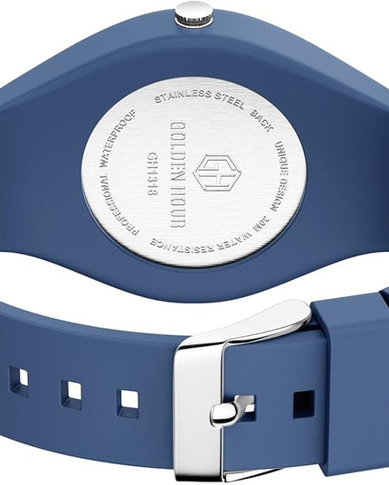 GOLDEN HOUR Waterproof Sports Analog Unisex Watches for Nurse Medical Professionals, Students - Military Time Glowing Easy to Read Dial, Jelly Silicone Strap