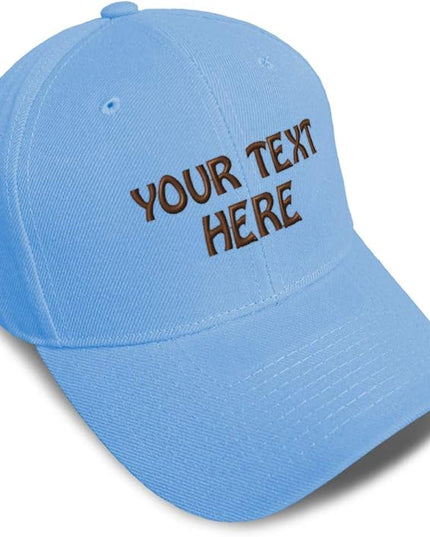 Baseball Cap Custom Personalized Text Dad Hats for Men & Women Strap Closure