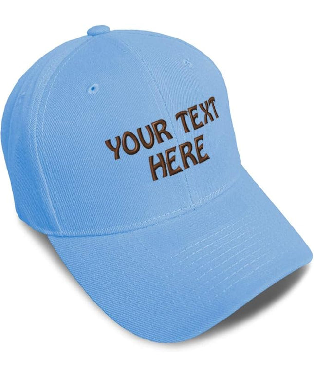 Baseball Cap Custom Personalized Text Dad Hats for Men & Women Strap Closure
