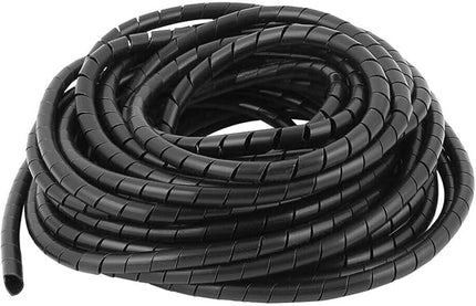 Spiral Cable Wrap - 7.2 Ft 3/4" Spiral Wire Wrap Cord Covers Bundle Sleeve Hose for Computer Electrical Wire Organizer (3/4 Inch-7.2Ft, Black)
