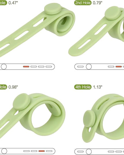 Donruby 24Pcs Silicone Cable Ties - Reusable & Washable with Locking Buckles, Adjustable Fastening Cable Management Straps, Multi-Purpose High Elasticity Cord Organizer (4 Colors)