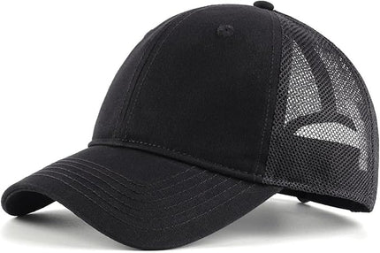Zylioo XL XXL Oversize Baseball Cap, 100% Cotton Adjustable Dad Hat for Big Heads 23.5"-25.5", Soft Crown Large Size Cap