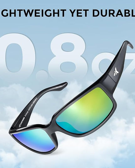 KastKing Skidaway Polarized Sport Sunglasses for Men and Women,Ideal for Driving Fishing Cycling and Running,UV Protection
