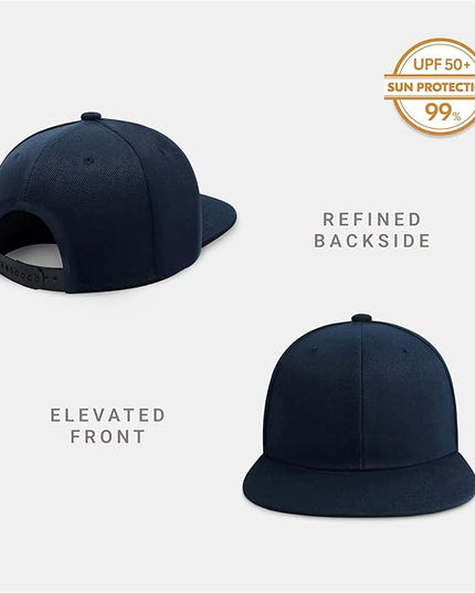 CHOK.LIDS Flat Bill Visor Classic Snapback Hat Blank Adjustable Brim High Top End Trendy Color Style Plain Tone Baseball Cap