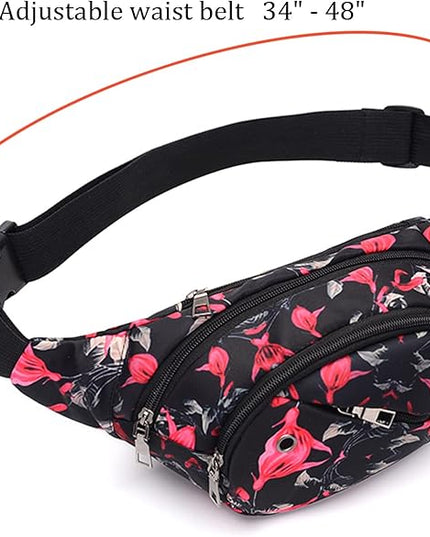 DAITET Crossbody Fanny Pack for Men&Women,Large Waist Bag & Hip Bum Bag with Adjustable Strap for Outdoors Workout Traveling Casual Running Hiking Cycling