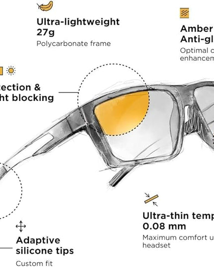 Horus X • Blue Light Glasses Men Women | Blue Light Blocking Glasses for Screen Anti-Fatigue Eye Migraine | Gaming Glasses V3