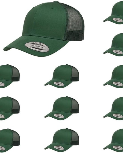 Yupoong Classic Premium Mesh 6 Panel Retro Trucker Cap | Mid Profile Snapback | OSFA | Bulk Pack Available