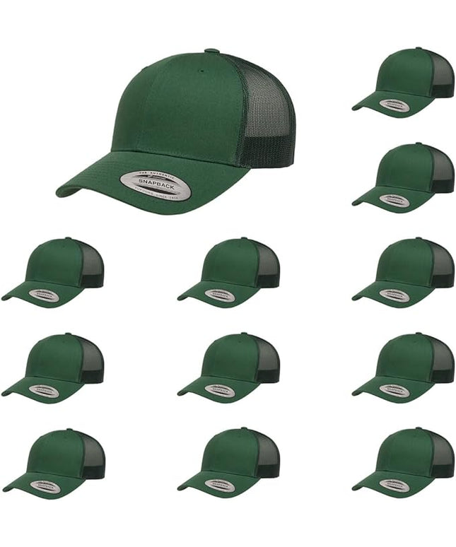Yupoong Classic Premium Mesh 6 Panel Retro Trucker Cap | Mid Profile Snapback | OSFA | Bulk Pack Available