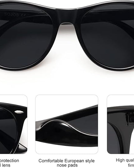 SOJOS Classic Polarized Sunglasses for Women Men Small UV400 Lenses SJ2076