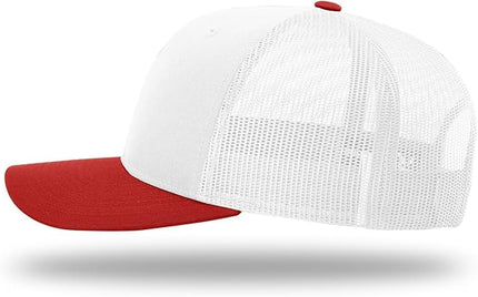 Richardson 112 Trucker Hat - Premium Adjustable Snapback Hat - Structured Six Panel Richardson Blank Caps