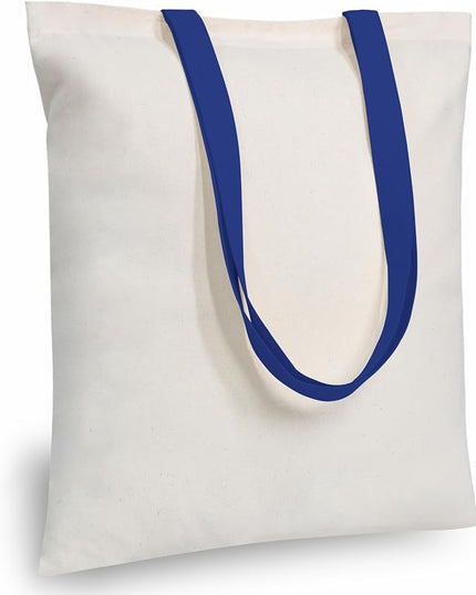 TOPDesign 24-Pack Economical 16"x15" Cotton Tote Bag, Lightweight Medium Reusable Grocery Shopping Cloth Bags, Suitable for DIY, Advertising, Promotion, Gift, Activity
