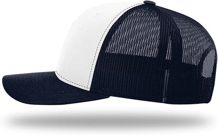 Richardson 112 Trucker Hat - Premium Adjustable Snapback Hat - Structured Six Panel Richardson Blank Caps