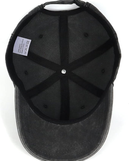 XXL Oversize Washed Denim Baseball Cap,Low Profile Jean Sports Cap for Big Heads 23.5"-25.5",Large Pigment Dyed Dad Hat