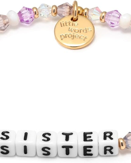Little Words Project Mother's Day Gifts, The Original Word Bracelet, Made with Colorful Beads and Plated Brass Hardware, Handcrafted Design & Positive Message