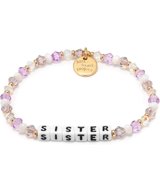 Little Words Project Mother's Day Gifts, The Original Word Bracelet, Made with Colorful Beads and Plated Brass Hardware, Handcrafted Design & Positive Message