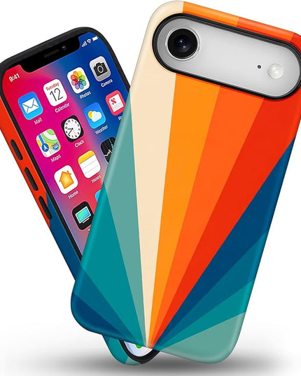Magnetic for iPhone 17 Air Case Cute Frog Stripes Phone Case, Summer Shockproof Slim TPU and Hard PC Protective Phone Cover Compatible with MagSafe Designed for Women Girls