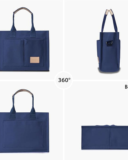 Canvas Tote Bag for Women Crossbody Work Purse with Pockets Top Handle Handbag Satchel Bags for Travel Nurse Teacher