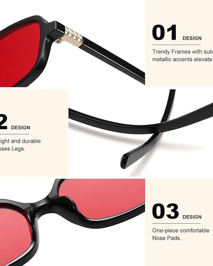 LIKSMU Blue Light Blocking Glasses for Woman Men Blue light Blocker Eyewear Trendy Rectangle Small Eyeglasses, 2pack