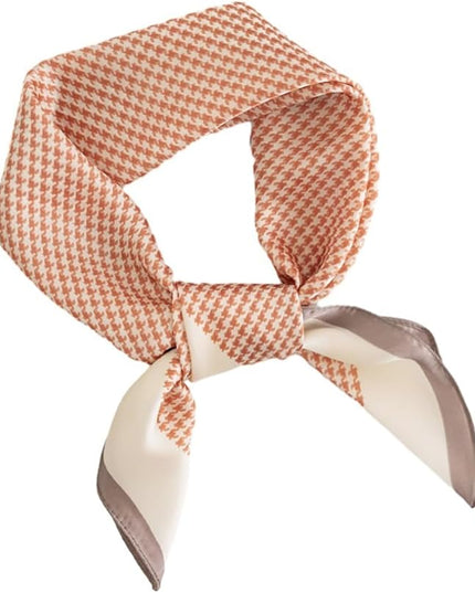 MINIDORA Satin Scarves for Women 27.5 × 27.5 inches Medium Square Elegant Silk Feeling Head Scarf