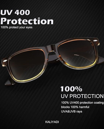KALIYADI Polarized Sunglasses for Men and Women Matte Finish Sun glasses Color Mirror Lens UV Blocking (3 Pack)