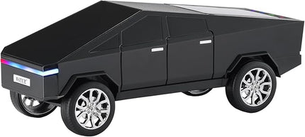 Futuristic Truck Model Bluetooth Replica Speaker with LED Display Screen – Considerate Gift for Car Design Fans & Audio Users, TWS Stereo, FM, USB/TF Playback, LED Headlights, Built-in Mic (Black)
